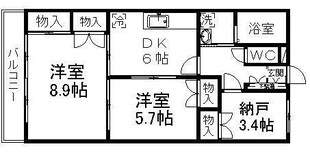 荒巻中央ハイツＡ棟の物件間取画像